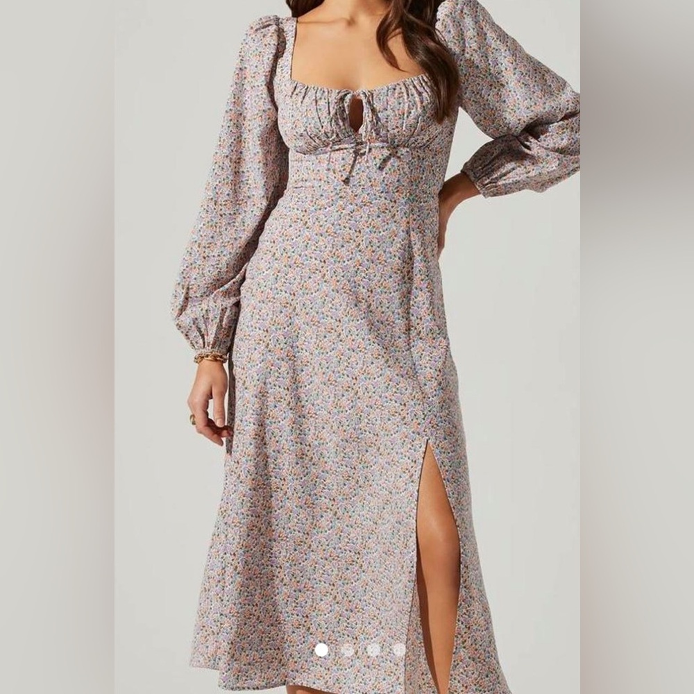 Astr Multicolor Floral Long Sleeve Dress